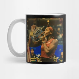 Vintage Coco gauff trophy kiss Mug